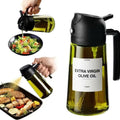 Portable Light-shielding Spray Oil Bottle, All-in-one  Glass Oil Bottle, Olive Oil Sprayer
